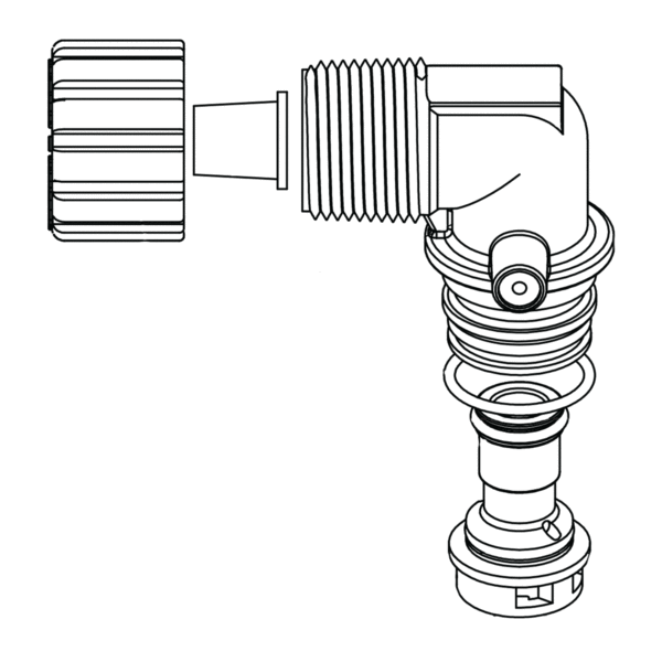 V3331 - Clack WS1 Drain Elbow and Retainer Assembly